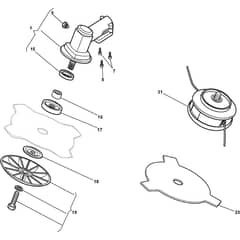 SB 29D - 2009 - 19-3521-11 - Stiga Brushcutter Gear Case Diagram