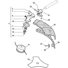 SB 33 - 2014-2015 - 280220002/13 - Stiga Brushcutter Gear Case Diagram
