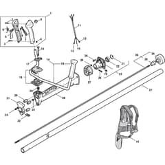SB 35 DS - 2009-2013 - 281521002/09 - Stiga Brushcutter Handle Transmission Diagram