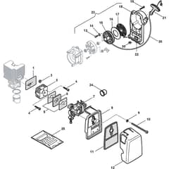 SB 39 - 2005-2007 - 284120002/04 - Stiga Brushcutter Engine 02 Diagram