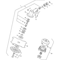 SB 40 - 2001-2011 - 184121002 - Stiga Brushcutter Gear Case Diagram