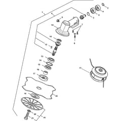 SB 44 - 2002-2006 - 184521002 - Stiga Brushcutter Gear Case Diagram