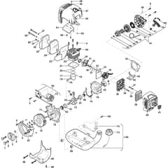 SBC 242 D - 2017-2022 - 287321002/17 - Stiga Brushcutter Engine Diagram