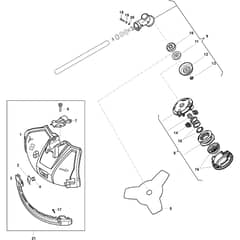 SBC 645 KF - 2018-2019 - 288322002/17 - Stiga Brushcutter Gear Case Diagram