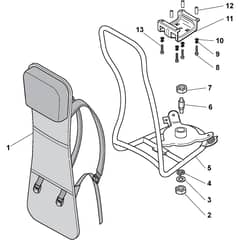 SBC 653 KF - 2014-2017 - 288422002/14 - Stiga Brushcutter Knap sack Diagram