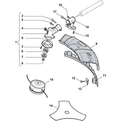 SBK 45 - 2013 - 288320002/13 - Stiga Brushcutter Gear Case Diagram