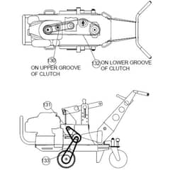 Billy Goat SC180H - Sodcutter Belt & Chain Diagram