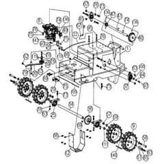 Billy Goat SC180H - Sodcutter Transmission Diagram