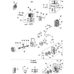 SC 33 - Oleo-Mac Water Pump Starter assy and engine (Until 06/04/08) Diagram