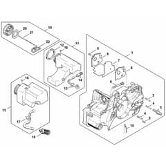 Genuine Stihl MS170 / A - Motor housing