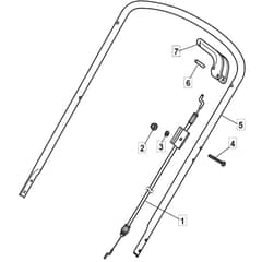 SD4700 - 2008 - 292470043/M08 - Mountfield Rotary Mower Upper Handle Diagram