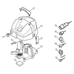 Genuine Stihl SE60 / A - SE 60, SE 60 C: Machine Cover, Connecting Cable