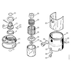 Genuine Stihl SE80 / B - Electric motor, Filter, Container