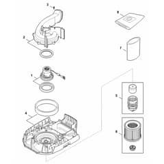 Stihl SEA50.0 L - Motor Housing, Electric Motor, Filter - Parts Diagram