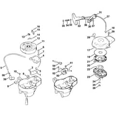 Stihl SG17 - Ignition System, Rewind Starter - Parts Diagram