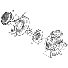Genuine Stihl SH56 C-E D / P - Fan housing outer, Fan wheel