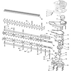 SHP 60 - 2014-2020 - 252961002/14 - Stiga Hedge Trimmer Cutting Unit Diagram