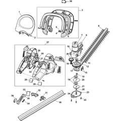 SHT 48 AE - 2015-2019 - 273560008/S15 - Stiga Hedge Trimmer Hedge Trimmer Diagram