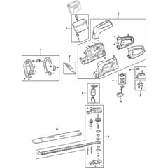 SHT 500 AE Kit - 2021-2022 - 278302108/ST2 - Stiga Hedge Trimmer Battery hedge trimer Diagram