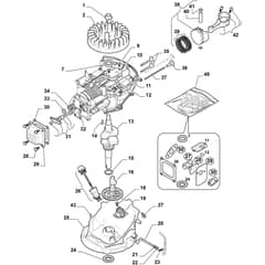 SILEX 87 G - 2020-2022 - 210870042/ST1 - Stiga Scythe Piston, Crankshaft Diagram