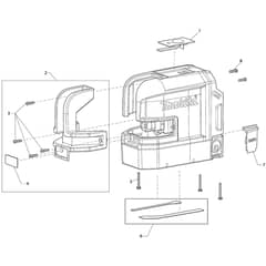 Makita SK106GD - Crdlss Grn 4P Cross Line Laser - Power Tool Diagram