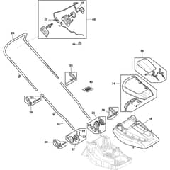 SLM 136e Kit - 2024-2025 - 291342068/STX - Stiga Rotary Mower Handle Diagram
