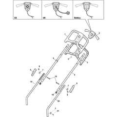 SLM 3448 AE - 2018-2019 - 294345168/ST1 - Stiga Rotary Mower Handle Upper Part Diagram
