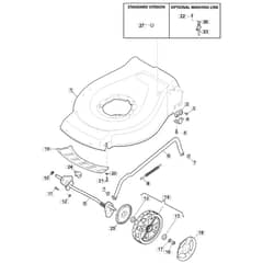 SP160 R - 2021-2023 - 299439043/MC - Mountfield Rotary Mower Deck Diagram