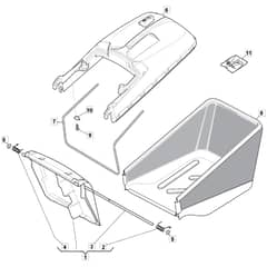 SP160 R - 2021-2023 - 299439043/MC - Mountfield Rotary Mower Grass Bag Diagram