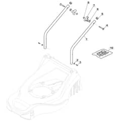 SP164 - 2019-2023 - 297412048/MC - Mountfield Rotary Mower Lower Handle Diagram