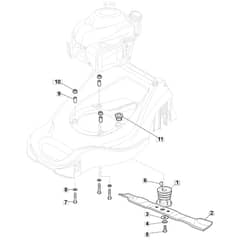 SP164 - 2012-2019 - 297412048/SF - Mountfield Rotary Mower Blade Diagram