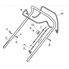SP180 - 2015-2018 - 299274623/M15 - Mountfield Rotary Mower Upper Handle Diagram