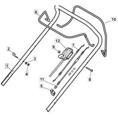 SP180 - 2013-2014 - 299274623/SF - Mountfield Rotary Mower Upper Handle Diagram
