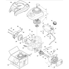 SP180 R - 2016-2018 - 299489143/M16 - Mountfield Rotary Mower Engine Carb Tank Diagram