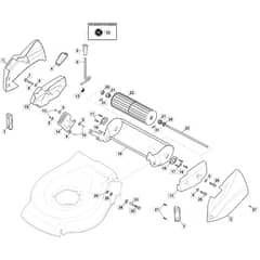 SP180 R - 2016-2018 - 299489143/M16 - Mountfield Rotary Mower Roller Assembly Diagram
