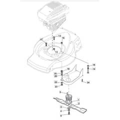 SP183 - 2014 - 299294623/SF - Mountfield Rotary Mower Blade Diagram