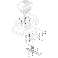 SP184 - 2010-2013 - 299274643/SF - Mountfield Rotary Mower Blade Diagram