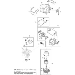 SP185 Li Kit - 2024-2025 - 2L0482008/M24 - Mountfield Rotary Mower Electric Motor Diagram