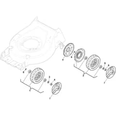 SP185 Li Kit - 2024-2025 - 2L0482008/M24 - Mountfield Rotary Mower Wheel Diagram