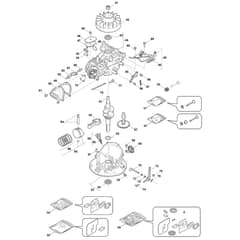 SP414 - 2011-2016 - 297412043/BQ - Mountfield Rotary Mower Engine Piston Crankshaft Diagram