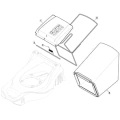 SP414 - 2020 - 297412043/M20 - Mountfield Rotary Mower Grass Bag Diagram