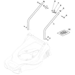 SP414 - 2017-2018 - 297412243/BQ - Mountfield Rotary Mower Lower Handle Diagram