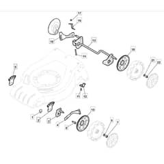 SP425 - 2014 - 295432038/M14 - Mountfield Rotary Mower Height Adjusting Diagram