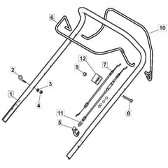 SP425 - 2014 - 295432038/M14 - Mountfield Rotary Mower Upper Handle Diagram
