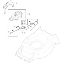 SP425 - 2020-2021 - 2L0432038/M19 - Mountfield Rotary Mower Ejection Guard Diagram