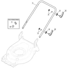 SP425 - 2020-2021 - 2L0432038/M19 - Mountfield Rotary Mower Lower Handle Diagram