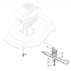 SP425 R - 2014 - 299439038/M14 - Mountfield Rotary Mower Blade Diagram