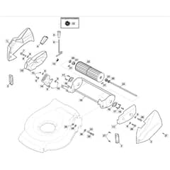 SP425 R - 2014 - 299439038/M14 - Mountfield Rotary Mower Roller Assembly Diagram