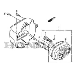 SP425 R - 2019-2021 - 299439038/M19 - Mountfield Rotary Mower Exhaust Muffler Diagram