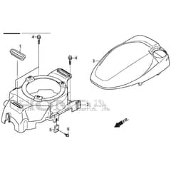 SP425 R - 2019-2021 - 299439038/M19 - Mountfield Rotary Mower Fan Cover Diagram